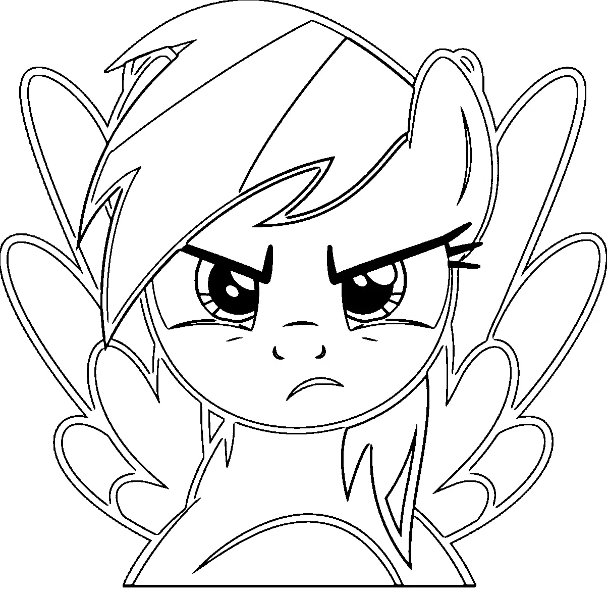 Desenhos de Rainbow Dash Para Colorir 46