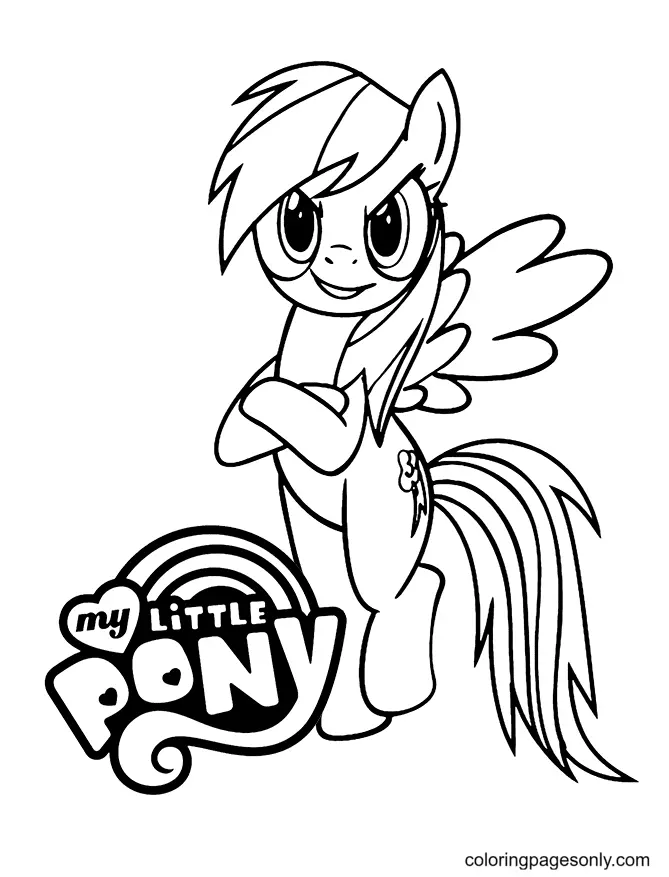 Desenhos de Rainbow Dash Para Colorir 6