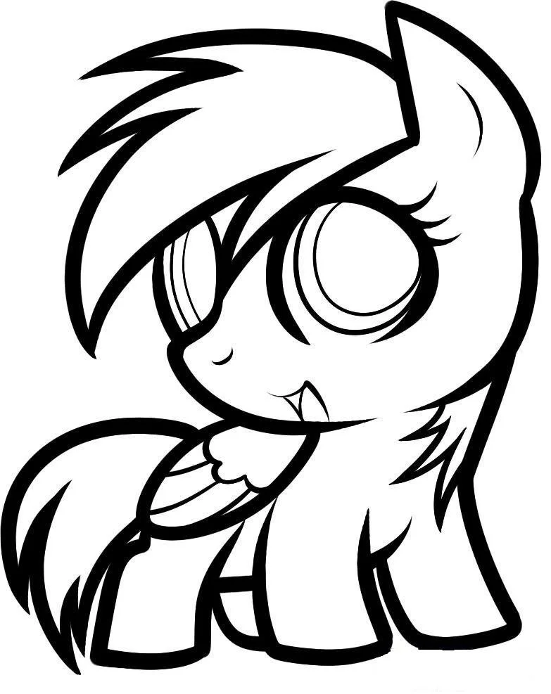 Desenhos de Rainbow Dash Para Colorir 9