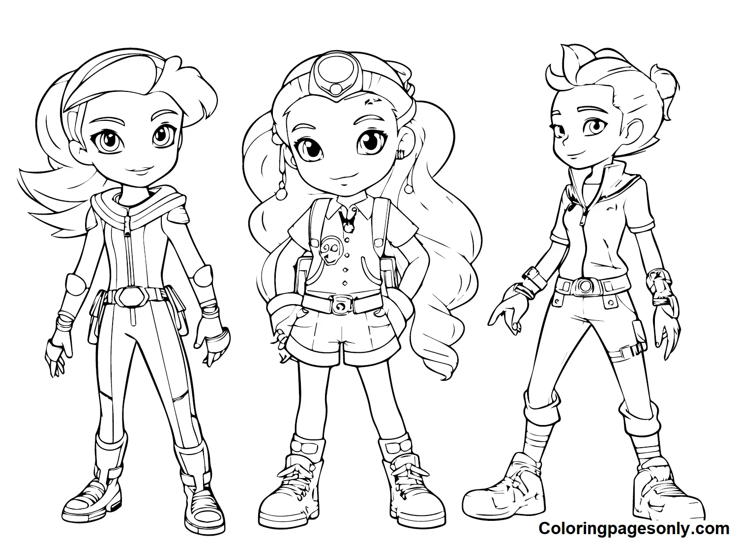 Desenhos de Rainbow Rangers Para Colorir 1