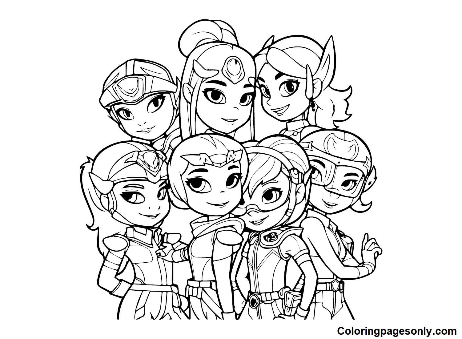 Desenhos de Rainbow Rangers Para Colorir 2