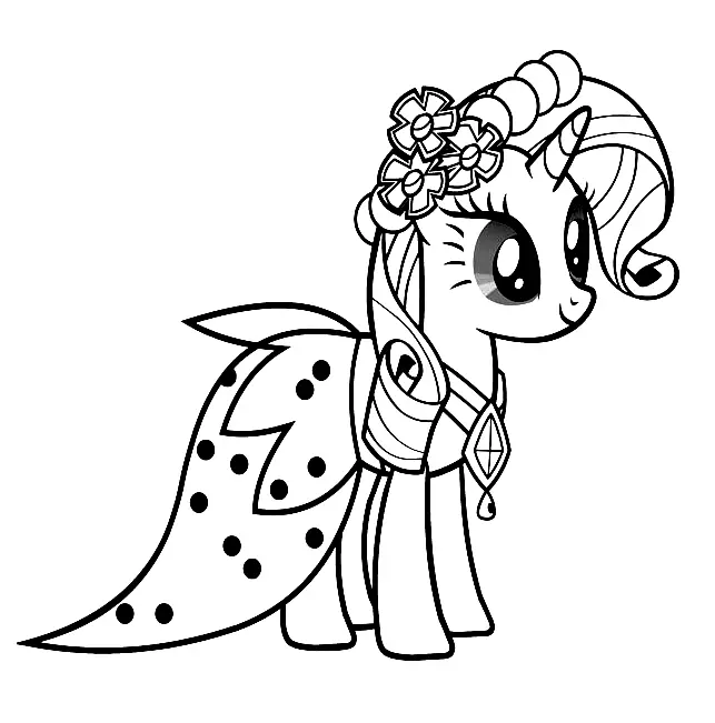 Desenhos de Rarity Para Colorir 14