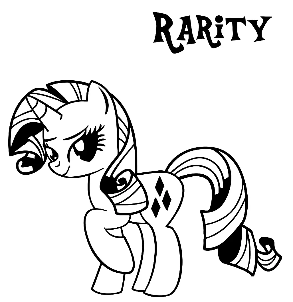 Desenhos de Rarity Para Colorir 22