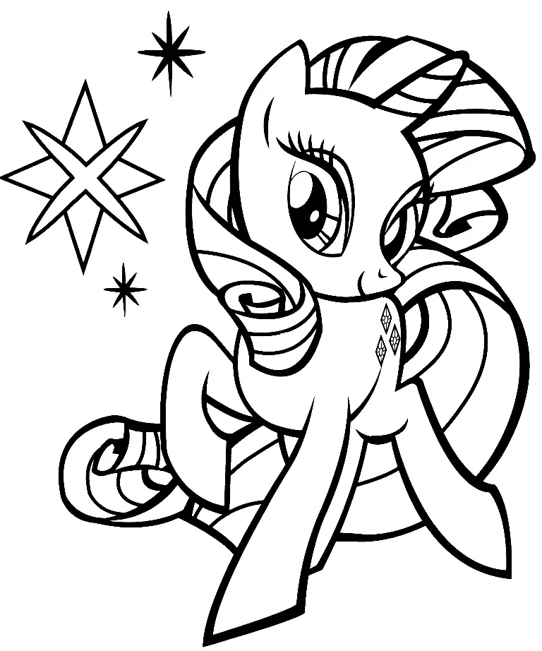 Desenhos de Rarity Para Colorir 3