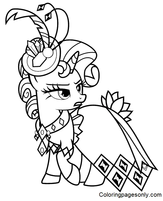 Desenhos de Rarity Para Colorir 31