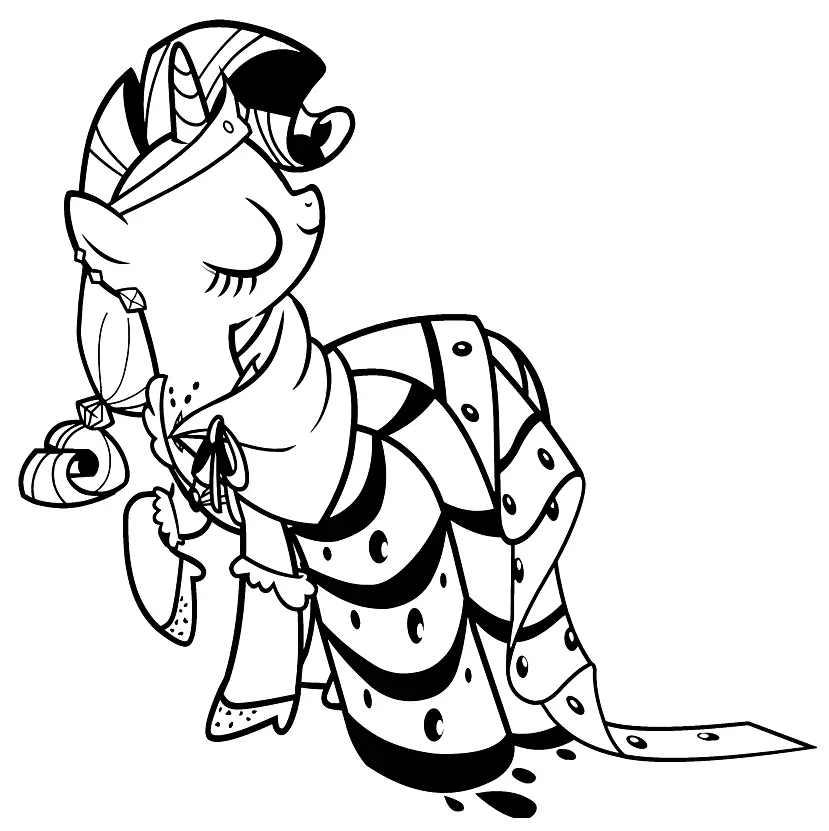 Desenhos de Rarity Para Colorir 40