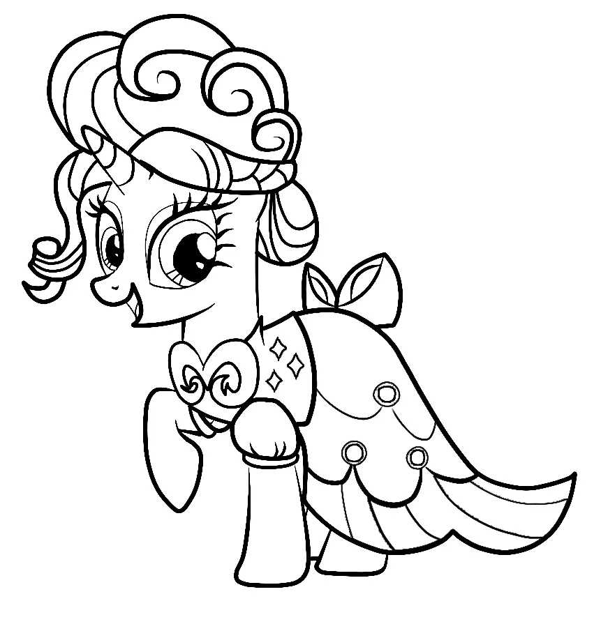 Desenhos de Rarity Para Colorir 6