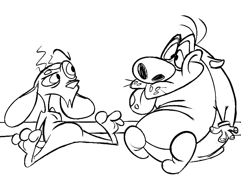 Desenhos de Ren e Stimpy Para Colorir 13