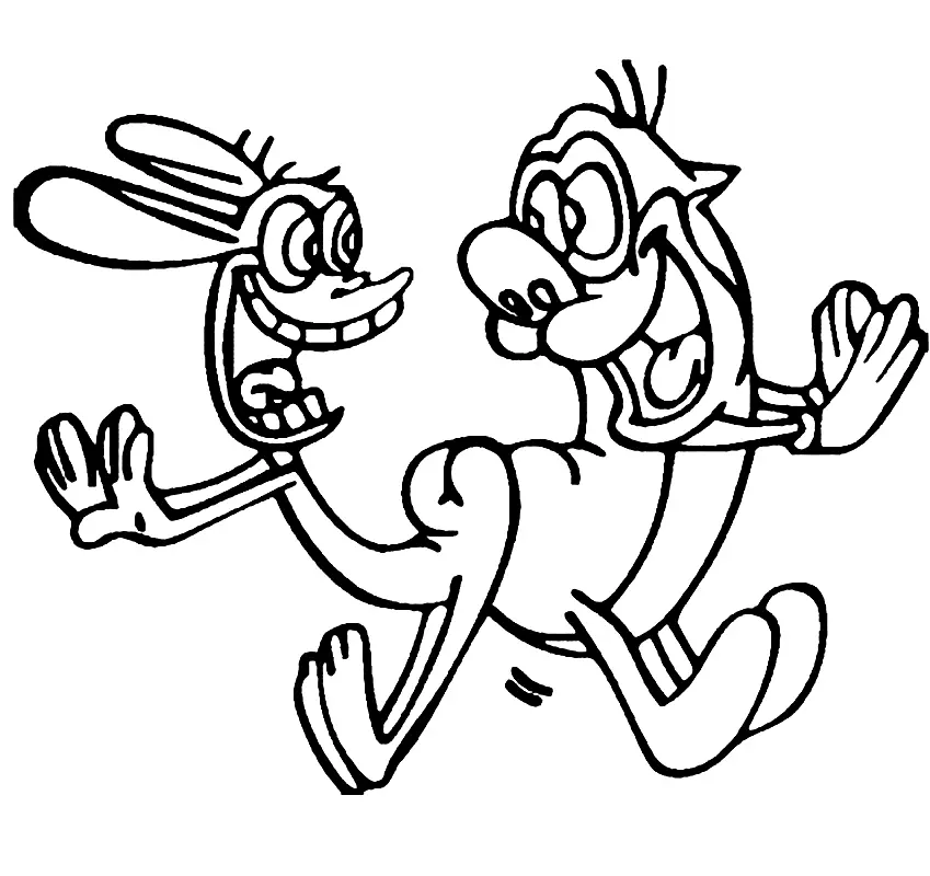 Desenhos de Ren e Stimpy Para Colorir 2