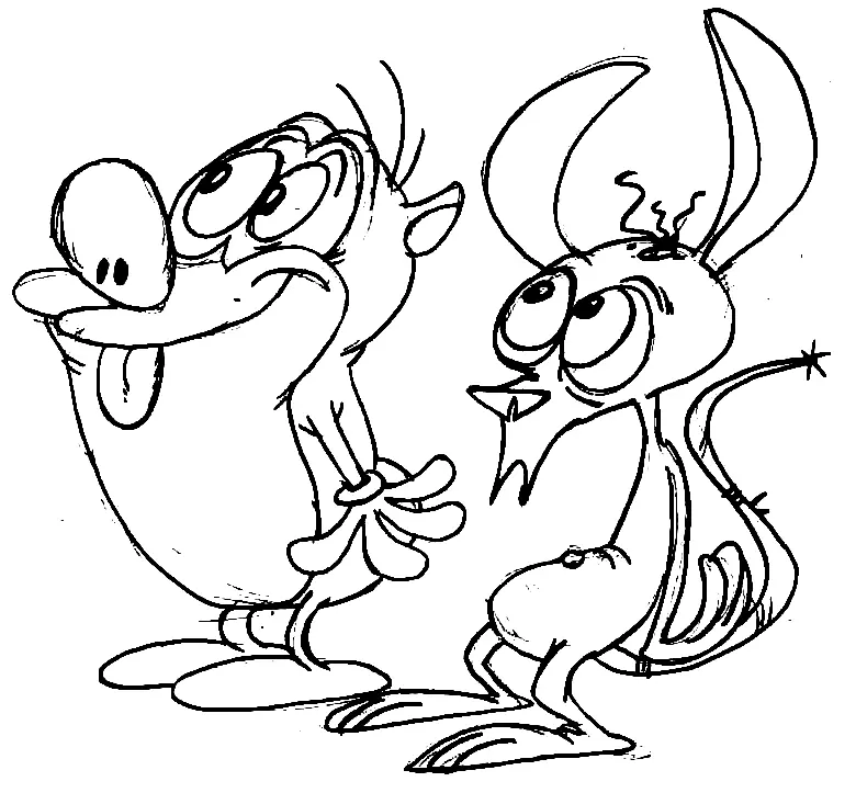 Desenhos de Ren e Stimpy Para Colorir 27