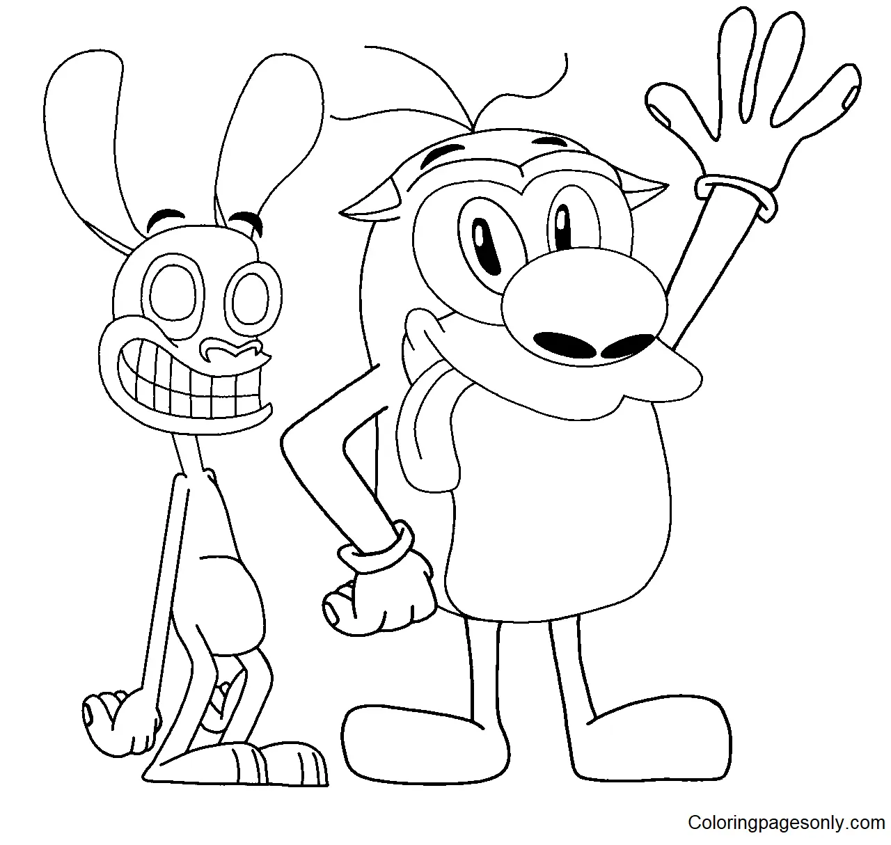 Desenhos de Ren e Stimpy Para Colorir 28