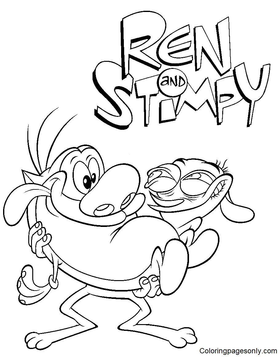 Desenhos de Ren e Stimpy Para Colorir 3