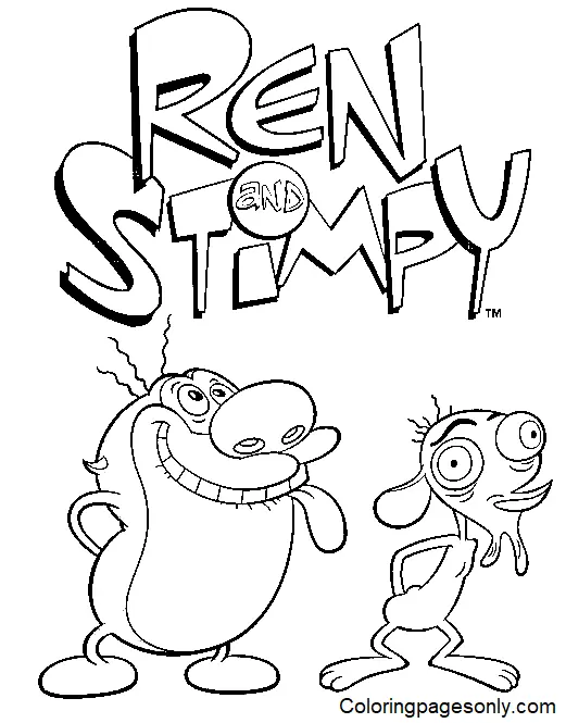 Desenhos de Ren e Stimpy Para Colorir 32