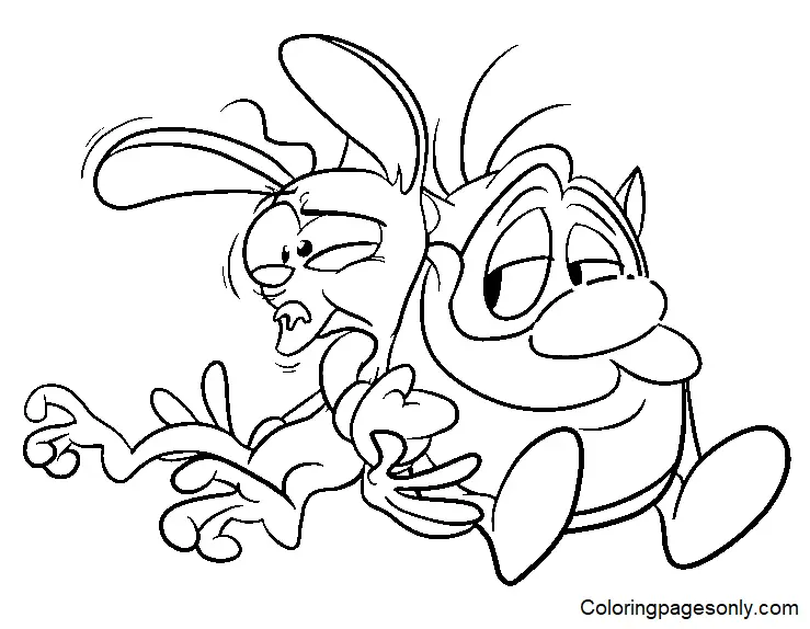 Desenhos de Ren e Stimpy Para Colorir 36