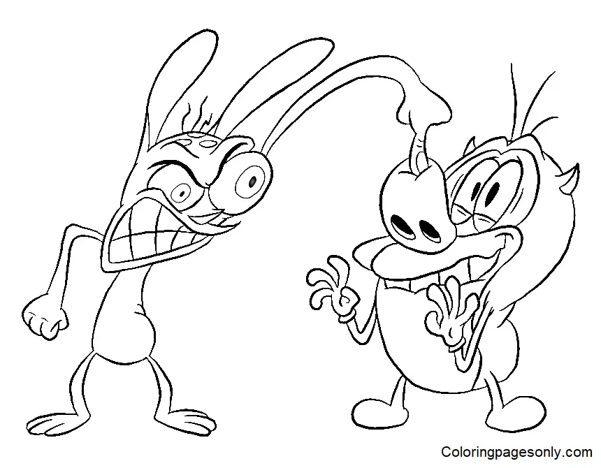 Desenhos de Ren e Stimpy Para Colorir 4