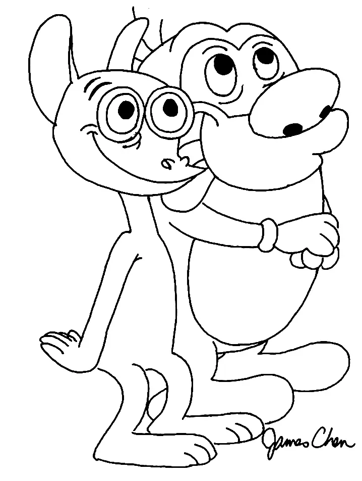 Desenhos de Ren e Stimpy Para Colorir 7