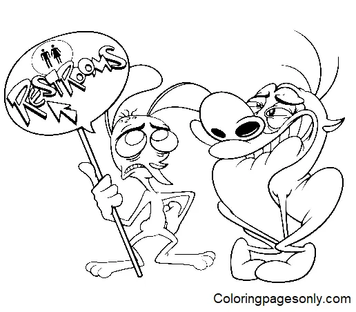 Desenhos de Ren e Stimpy Para Colorir 8