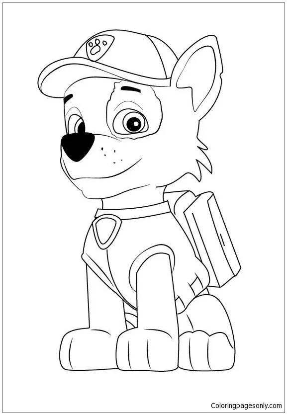 Desenhos de Rocky da Patrulha canina Para Colorir 18