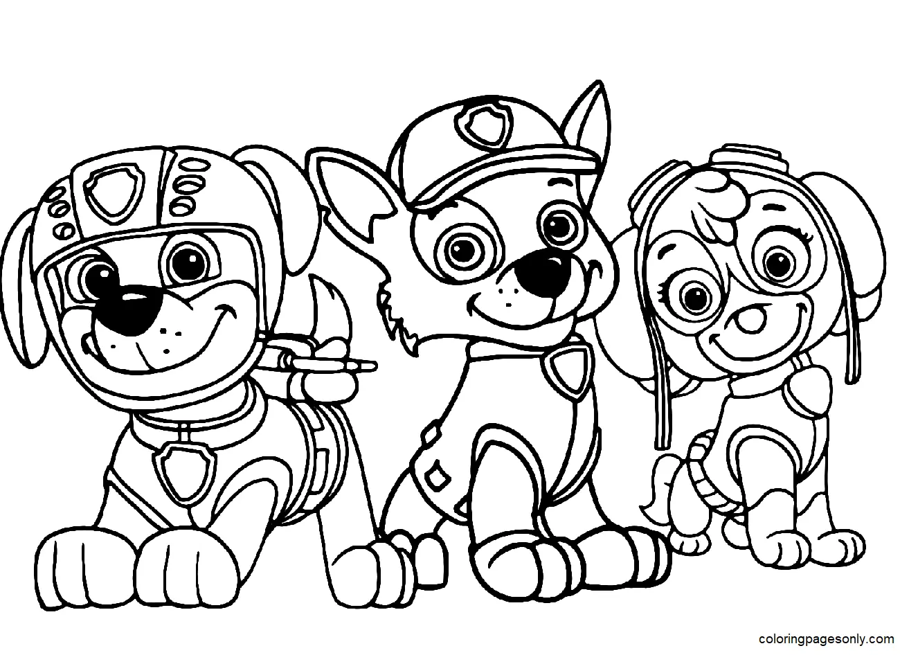 Desenhos de Rocky da Patrulha canina Para Colorir 4