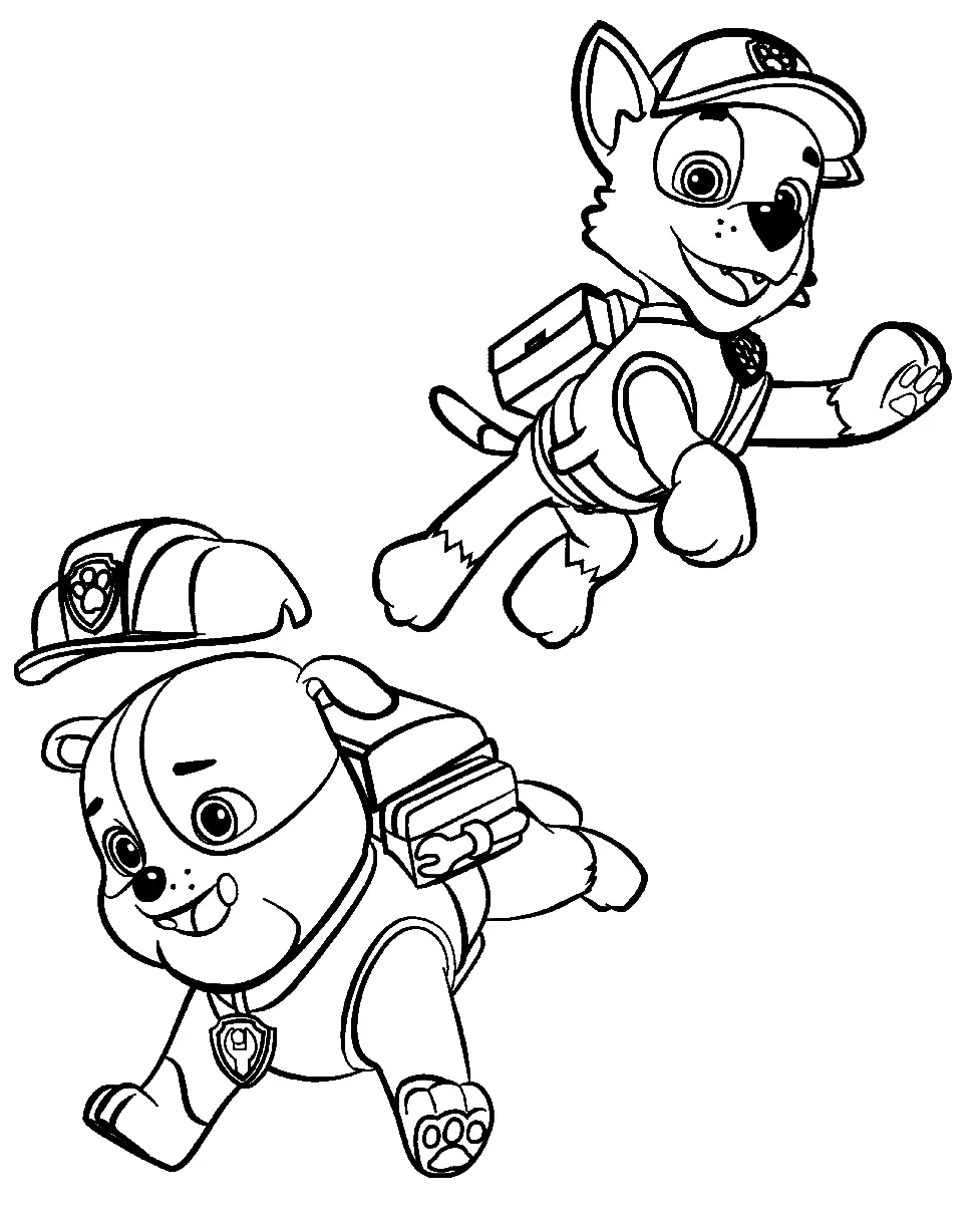 Desenhos de Rocky da Patrulha canina Para Colorir 6