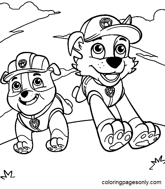 Desenhos de Rocky da Patrulha canina Para Colorir 8