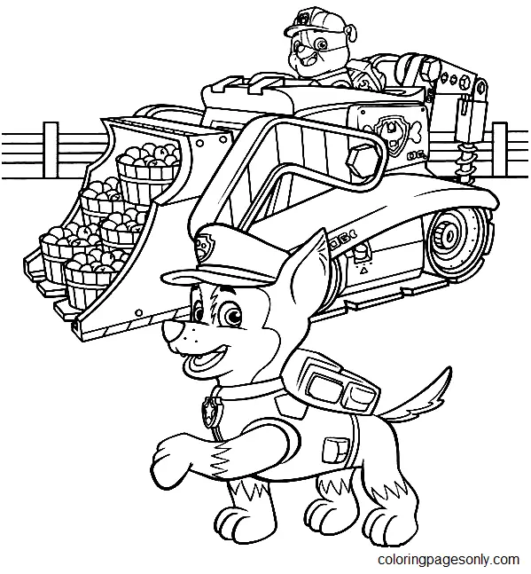 Desenhos de Rubble patrulha canina Para Colorir 12