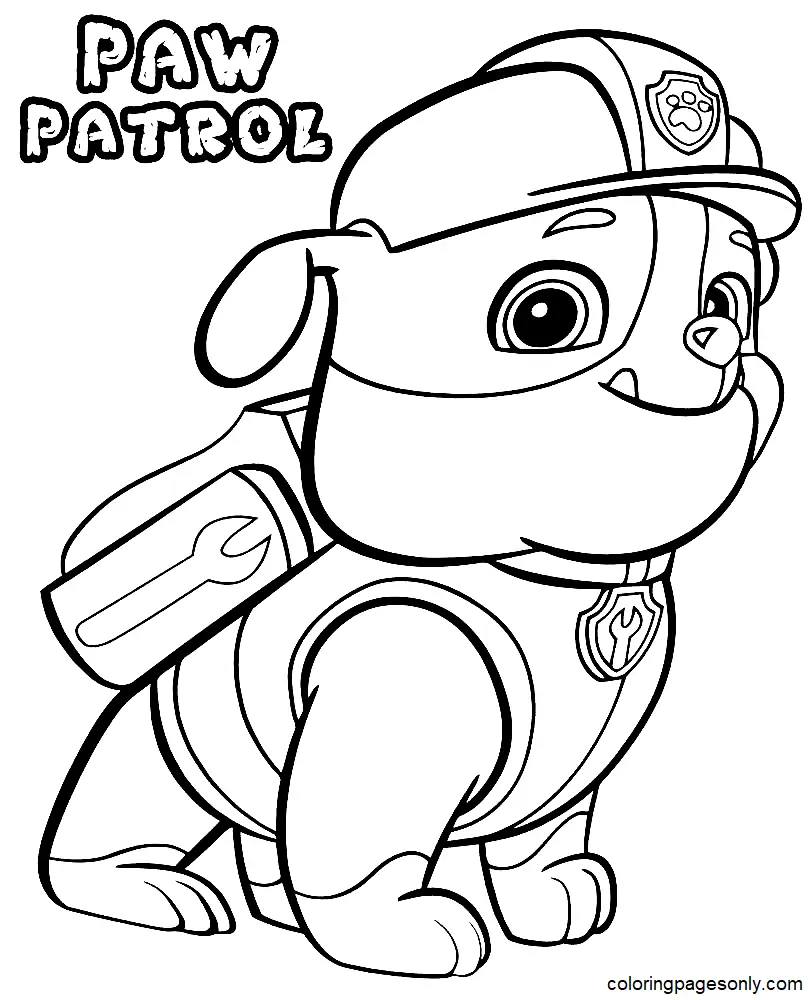 Desenhos de Rubble patrulha canina Para Colorir 14