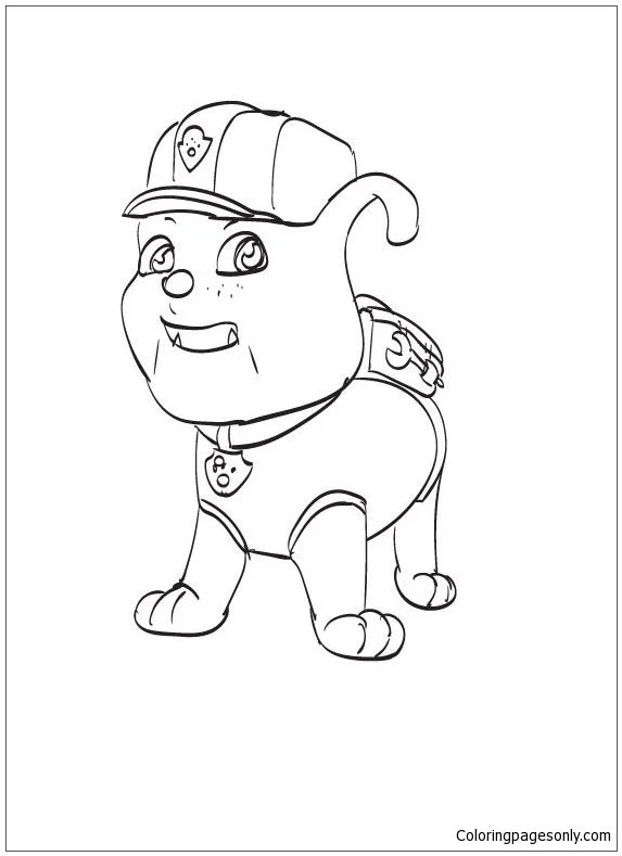 Desenhos de Rubble patrulha canina Para Colorir 30