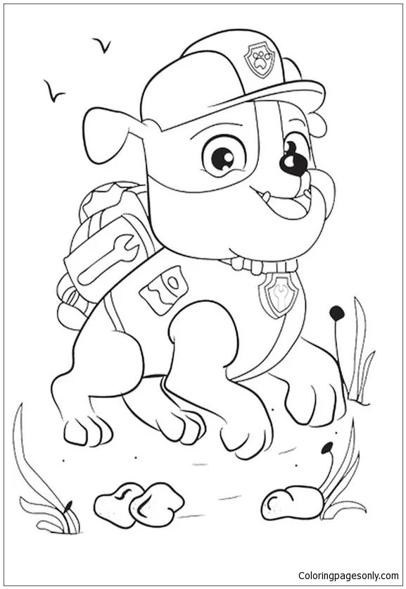 Desenhos de Rubble patrulha canina Para Colorir 38