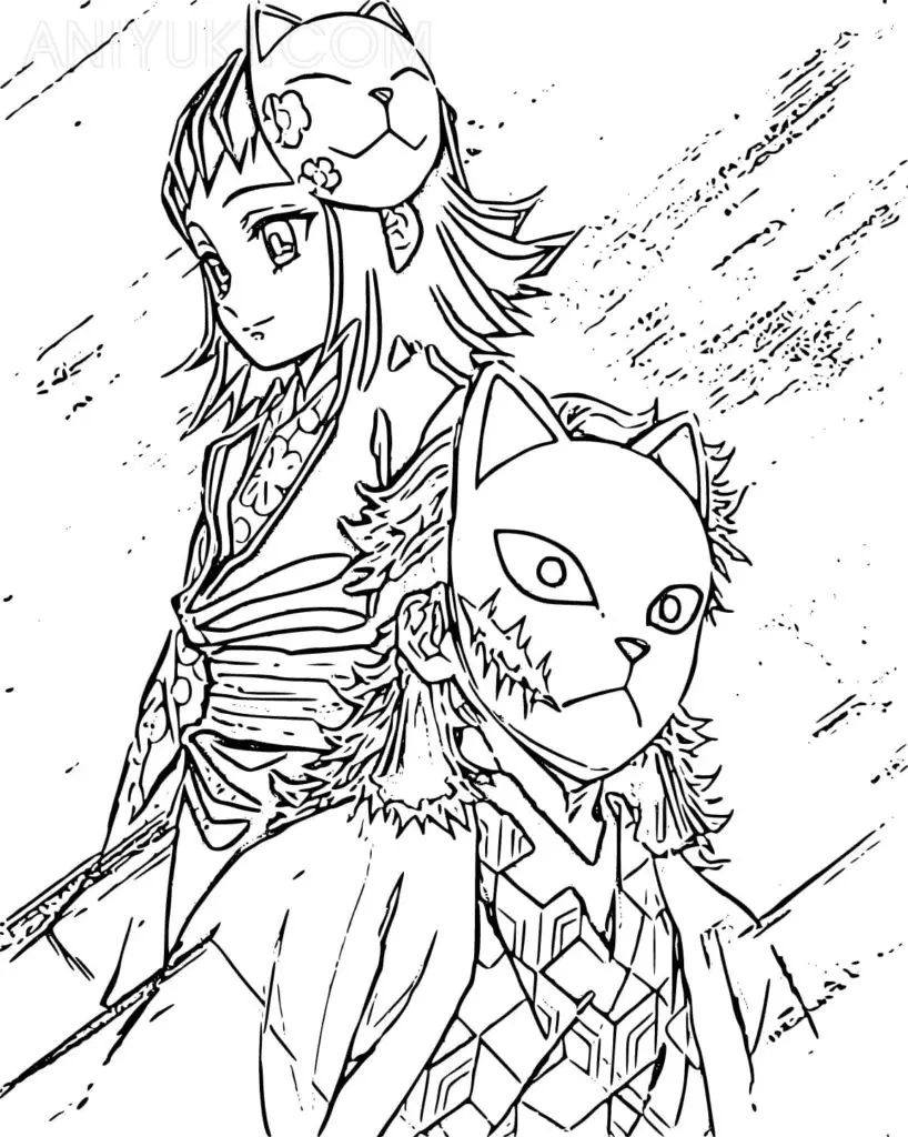 Desenhos de Sabito de Demon Slayer Para Colorir 15