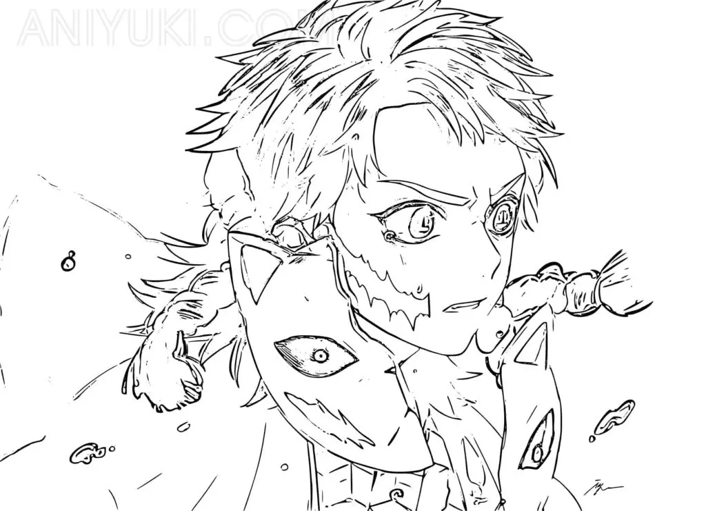 Desenhos de Sabito de Demon Slayer Para Colorir 23