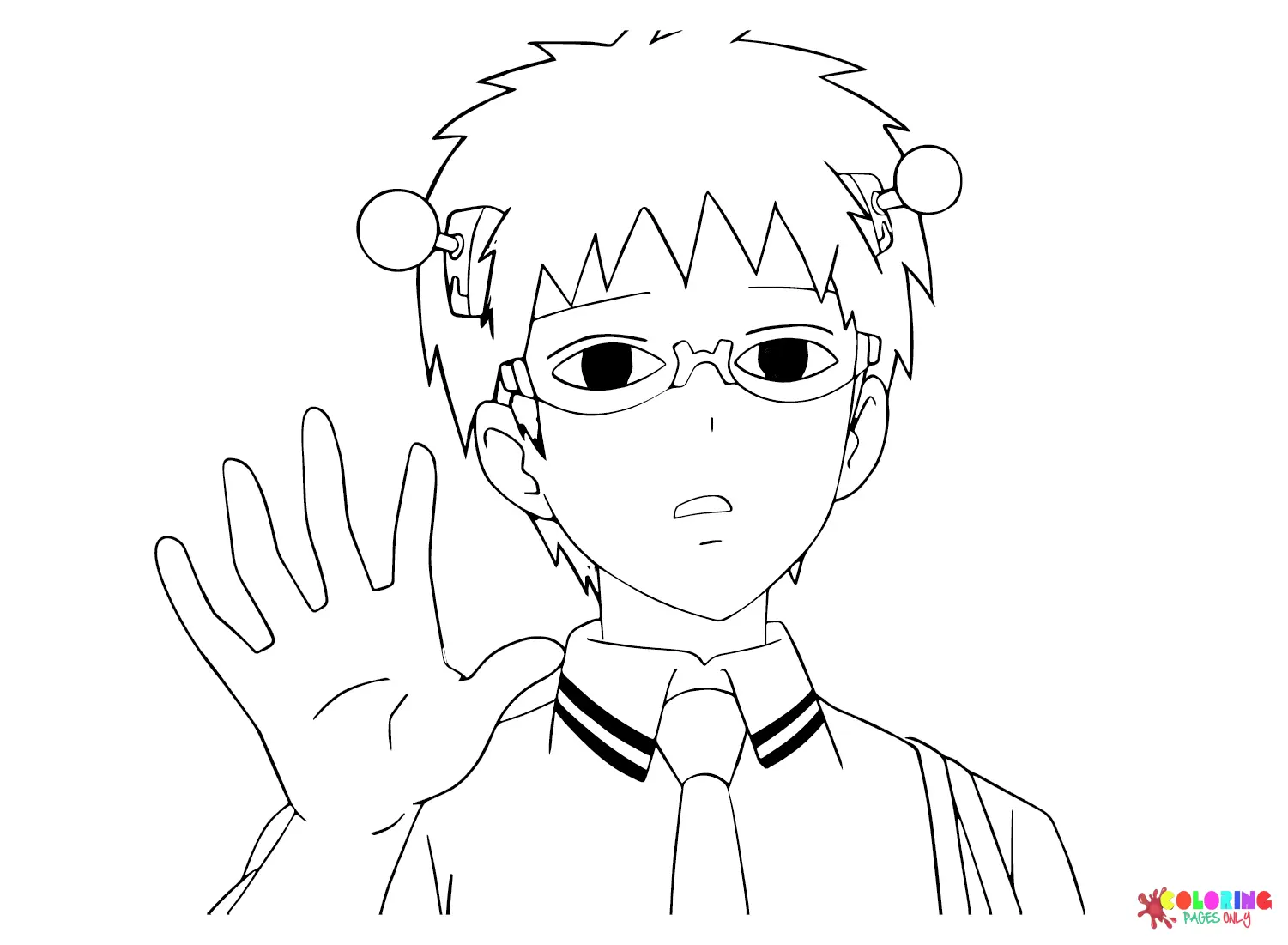 Desenhos de Saiki Kusuo Para Colorir 1