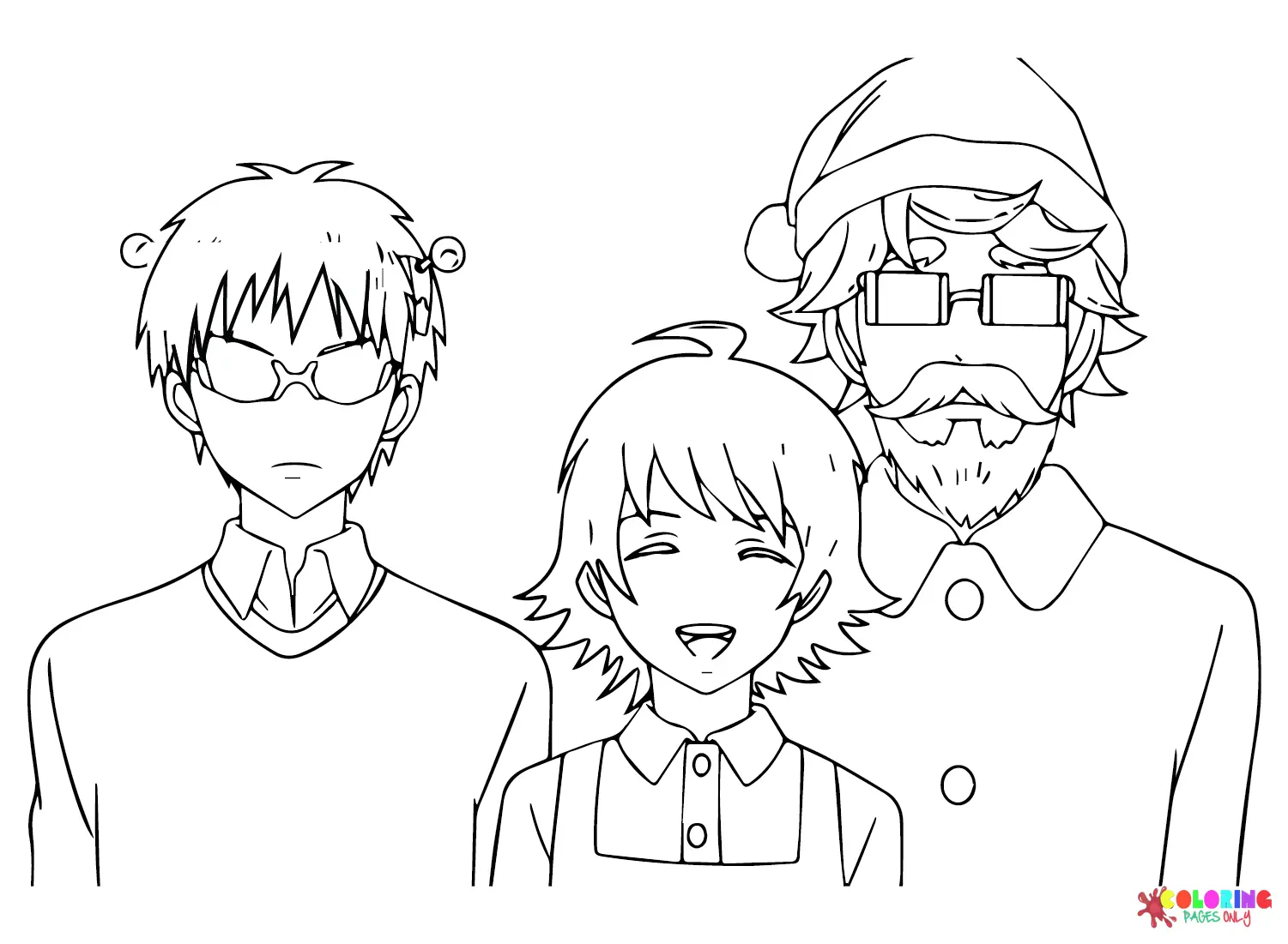 Desenhos de Saiki Kusuo Para Colorir 2