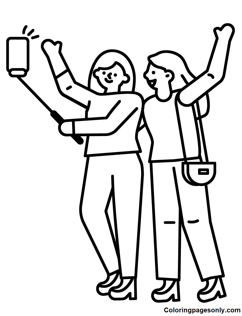 Desenhos de Selfie Para Colorir 18