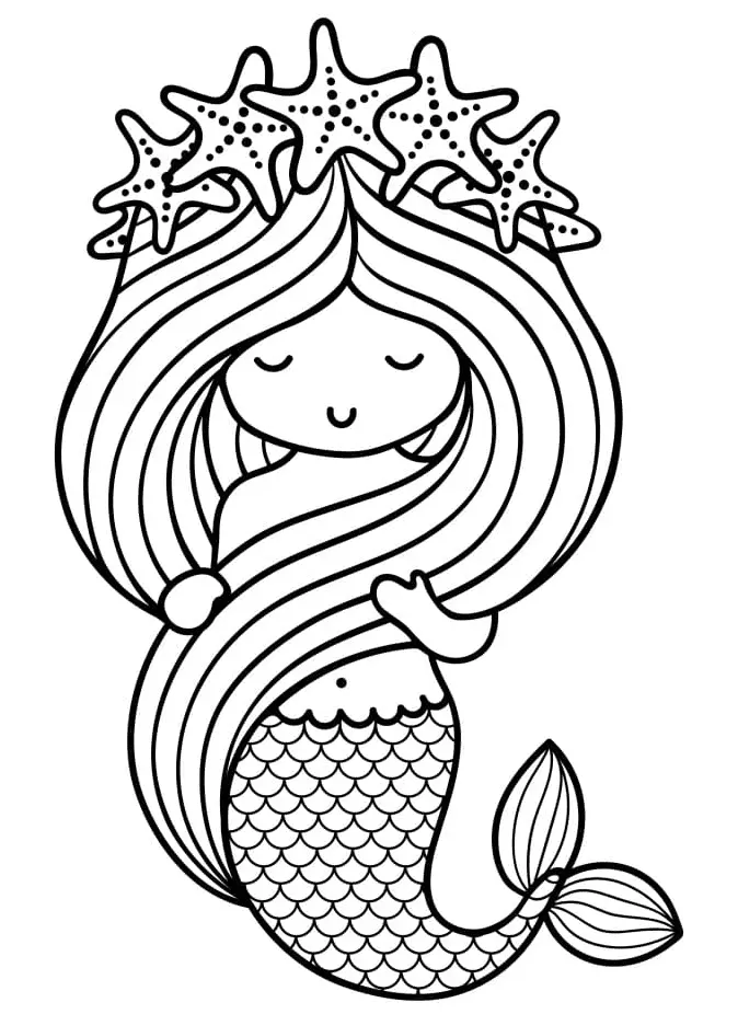 Desenhos de sereia Para Colorir 1