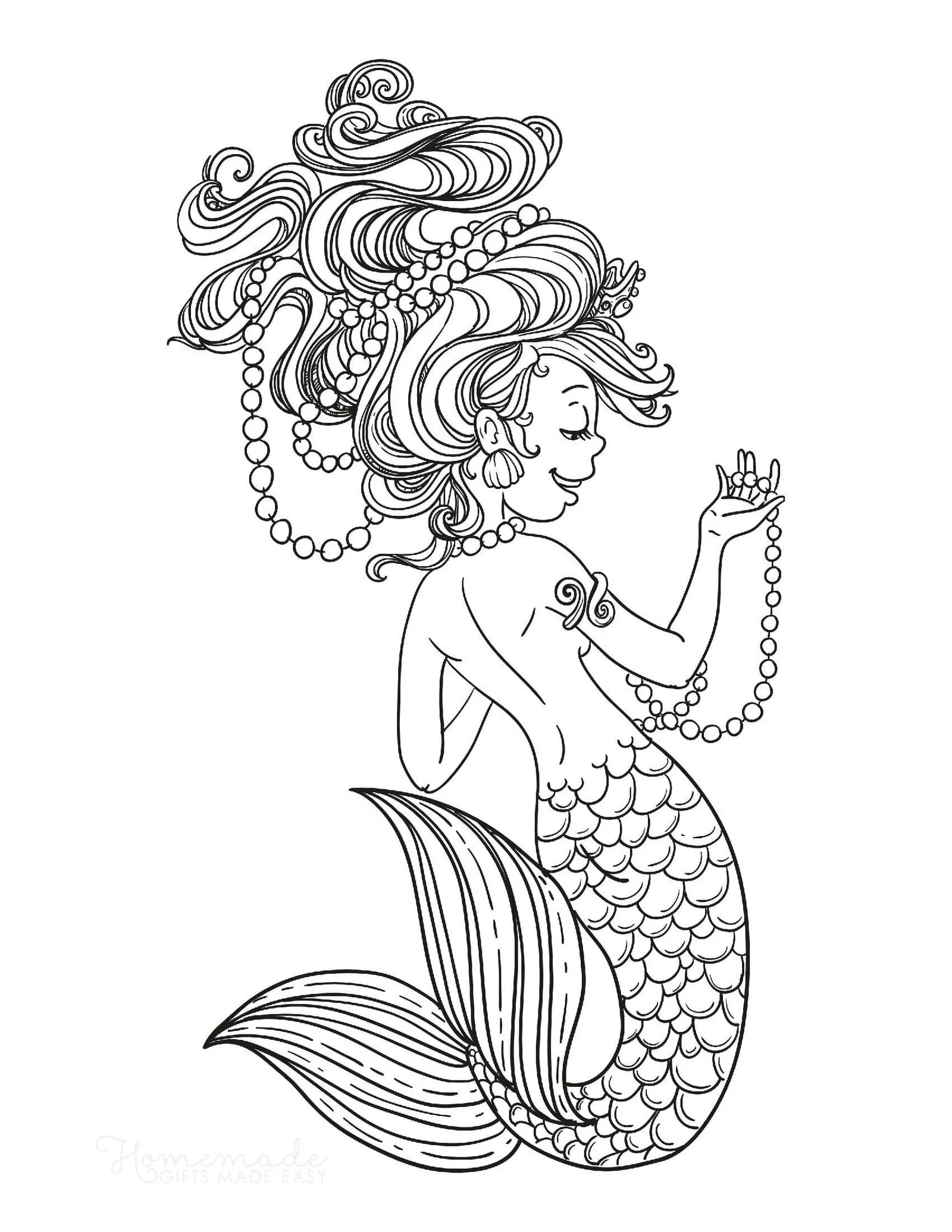 Desenhos de sereia Para Colorir 28