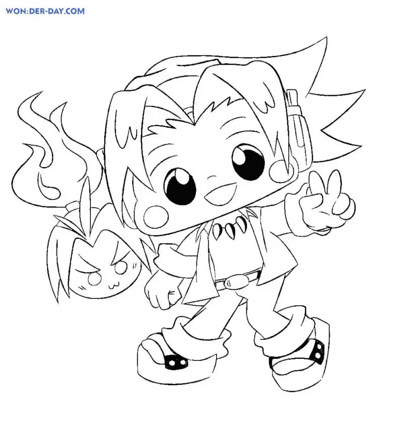 Desenhos de Shaman King Para Colorir 4