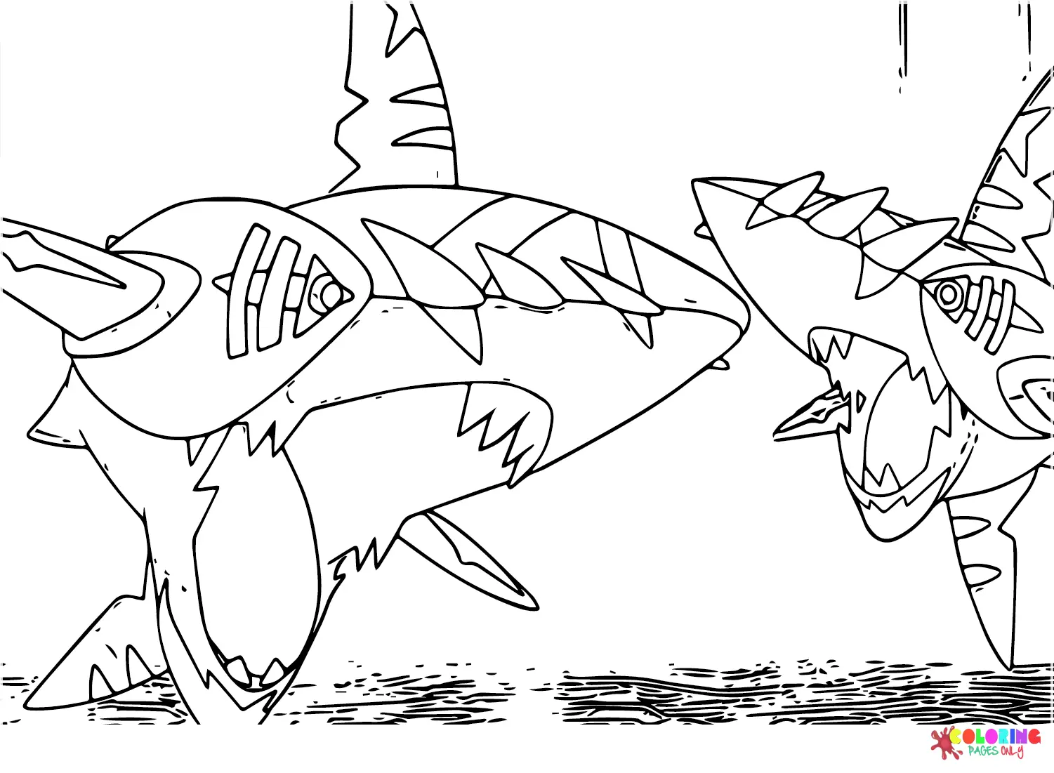 Desenhos de Sharpedo Para Colorir 14