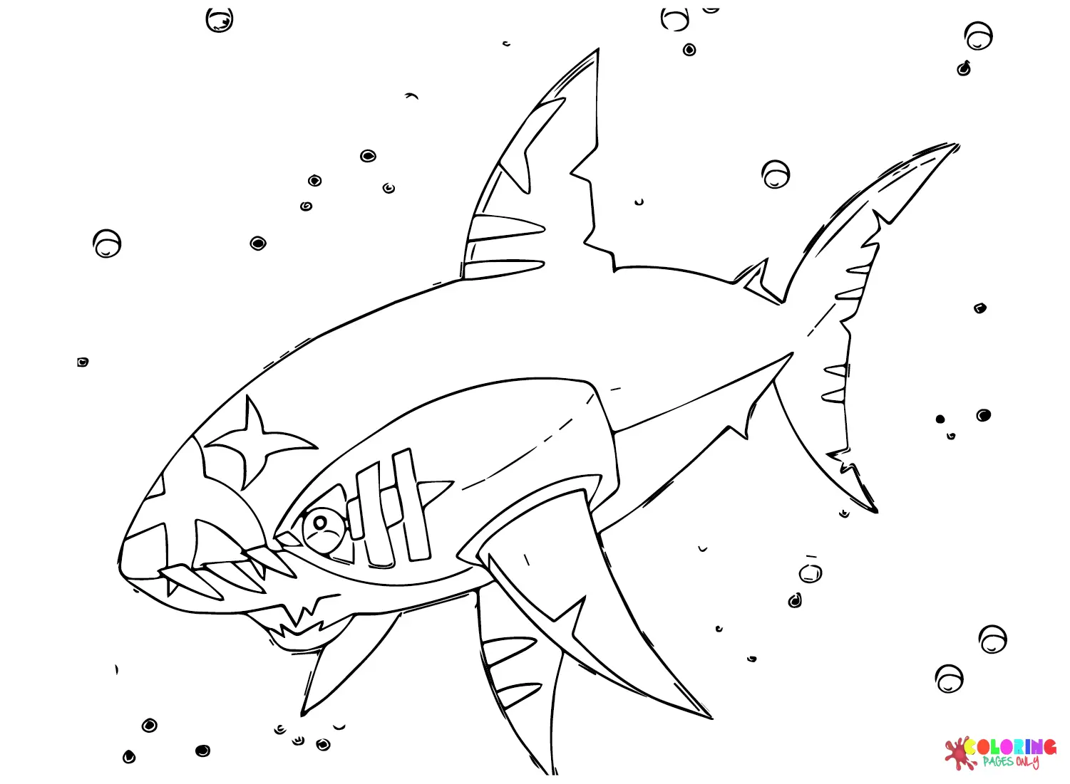 Desenhos de Sharpedo Para Colorir 7