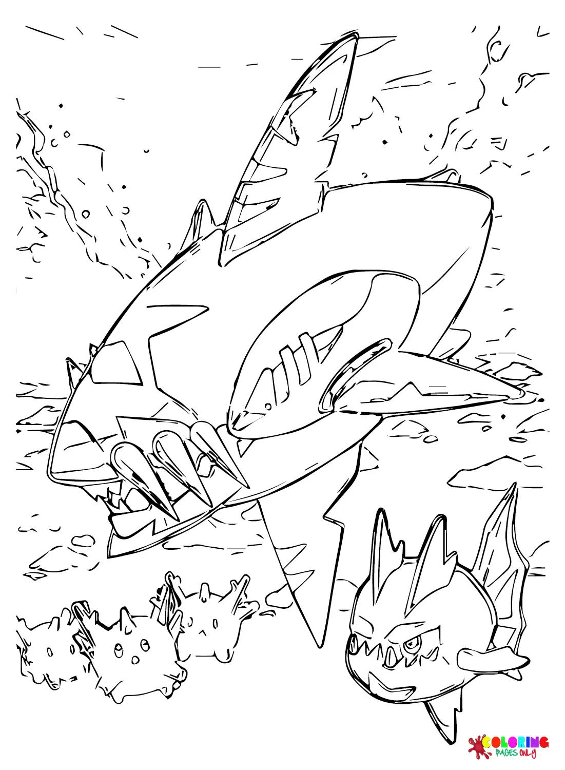 Desenhos de Sharpedo Para Colorir 9