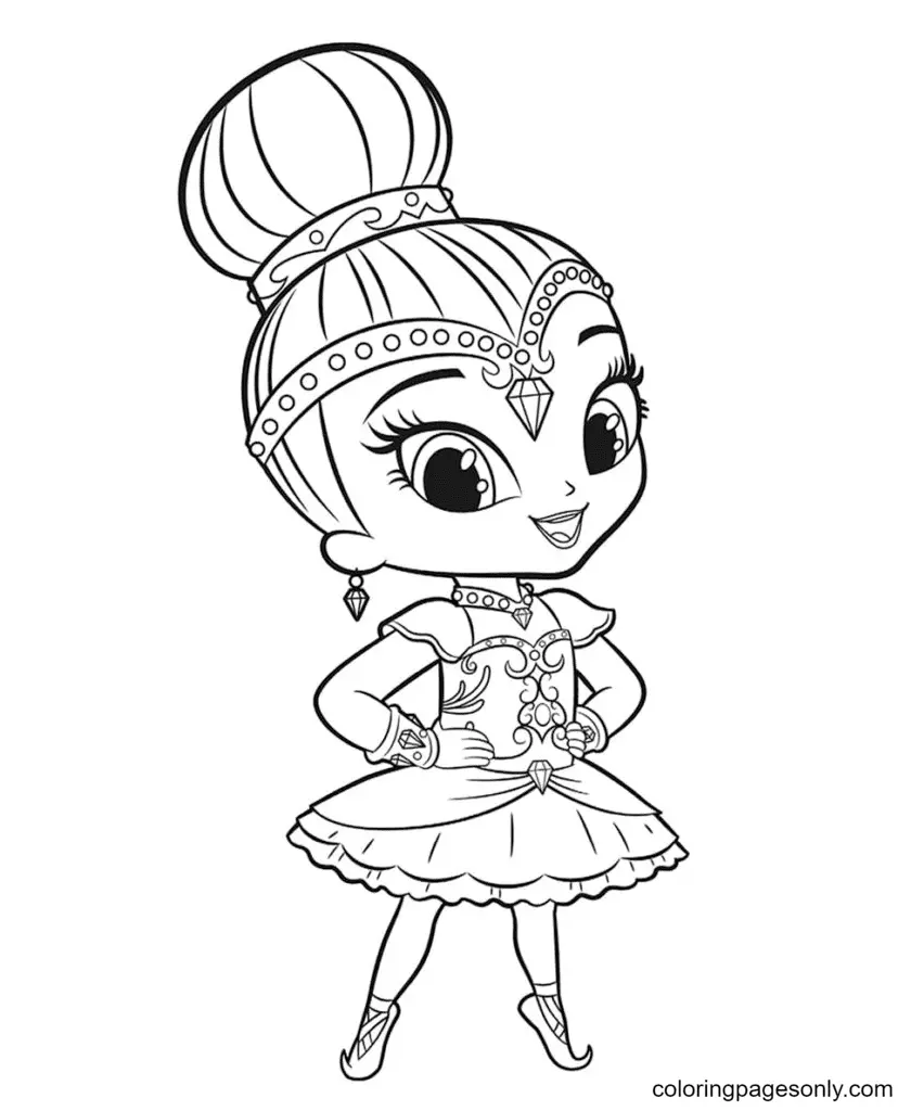 Desenhos de Shimmer e Shine Para Colorir 11