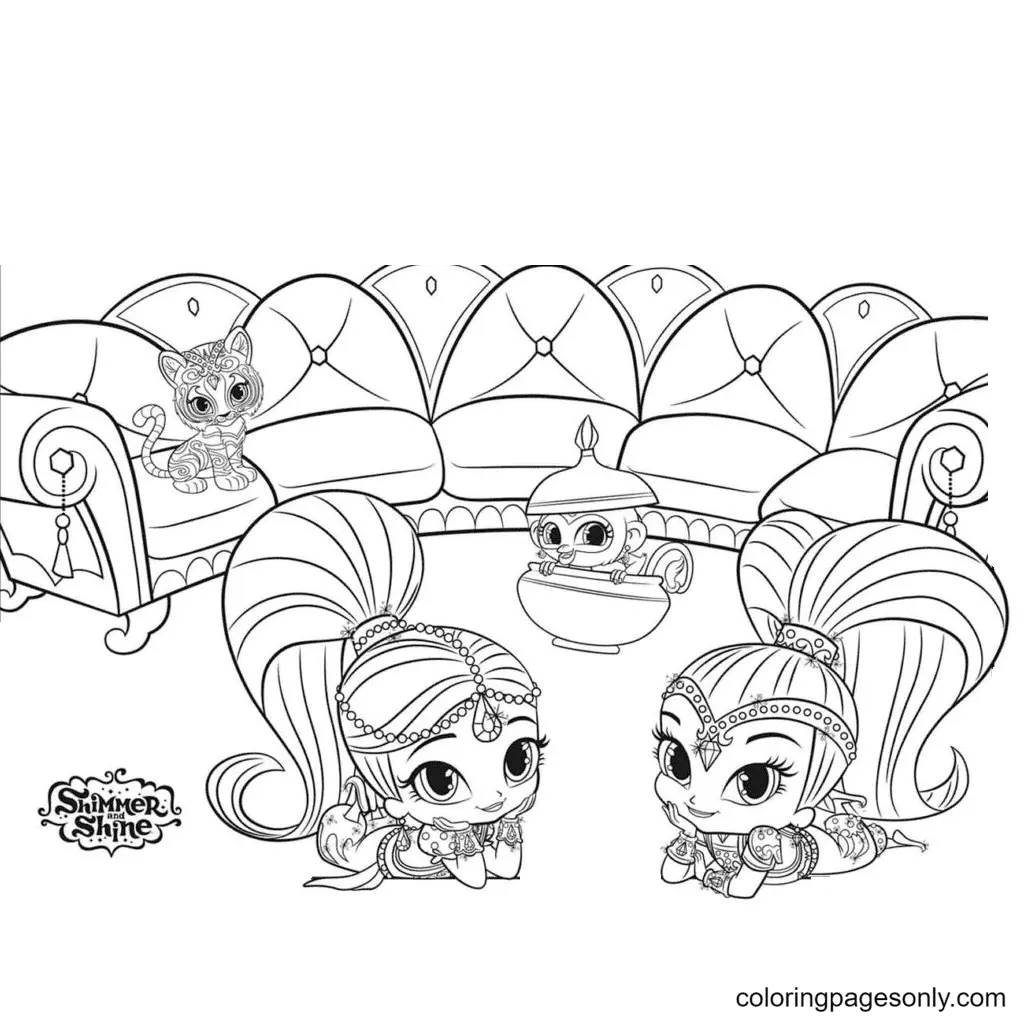 Desenhos de Shimmer e Shine Para Colorir 30