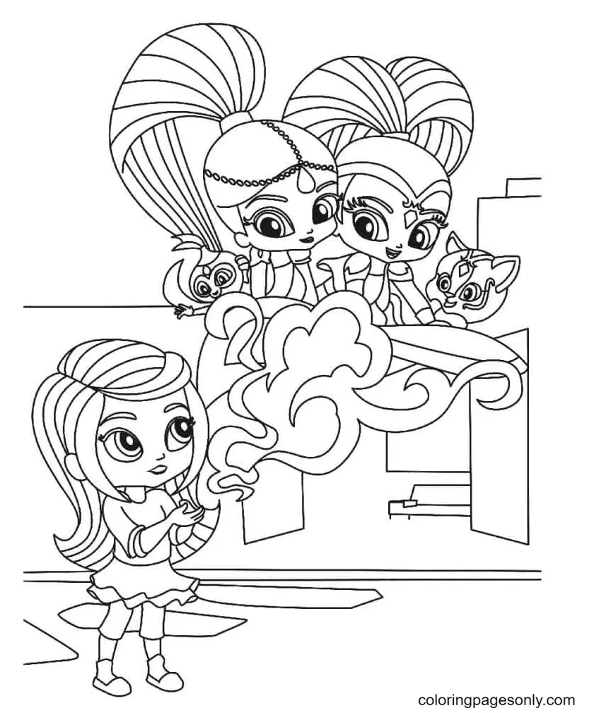 Desenhos de Shimmer e Shine Para Colorir 41