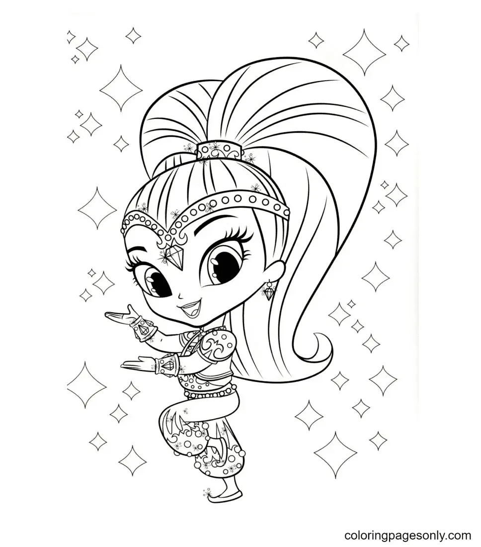 Desenhos de Shimmer e Shine Para Colorir 45