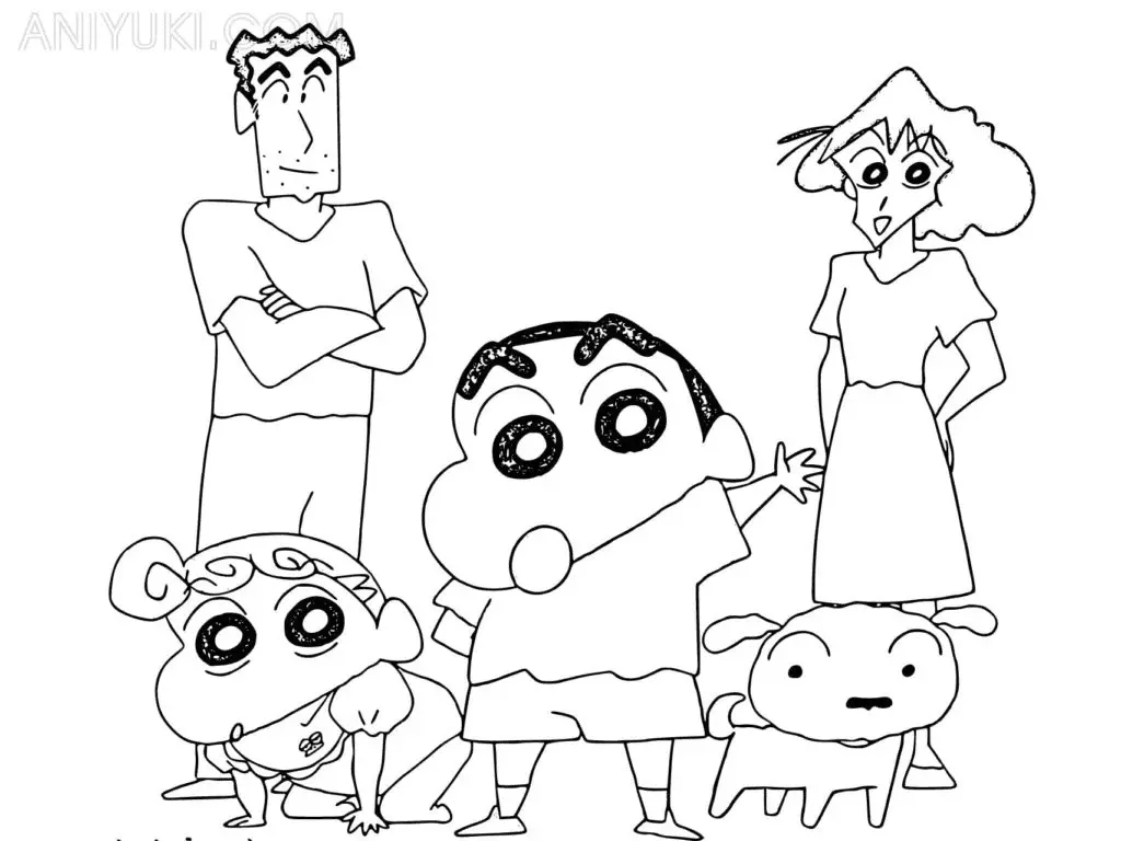 Desenhos de Shin chan Para Colorir 1