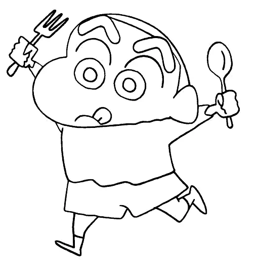 Desenhos de Shin chan Para Colorir 13