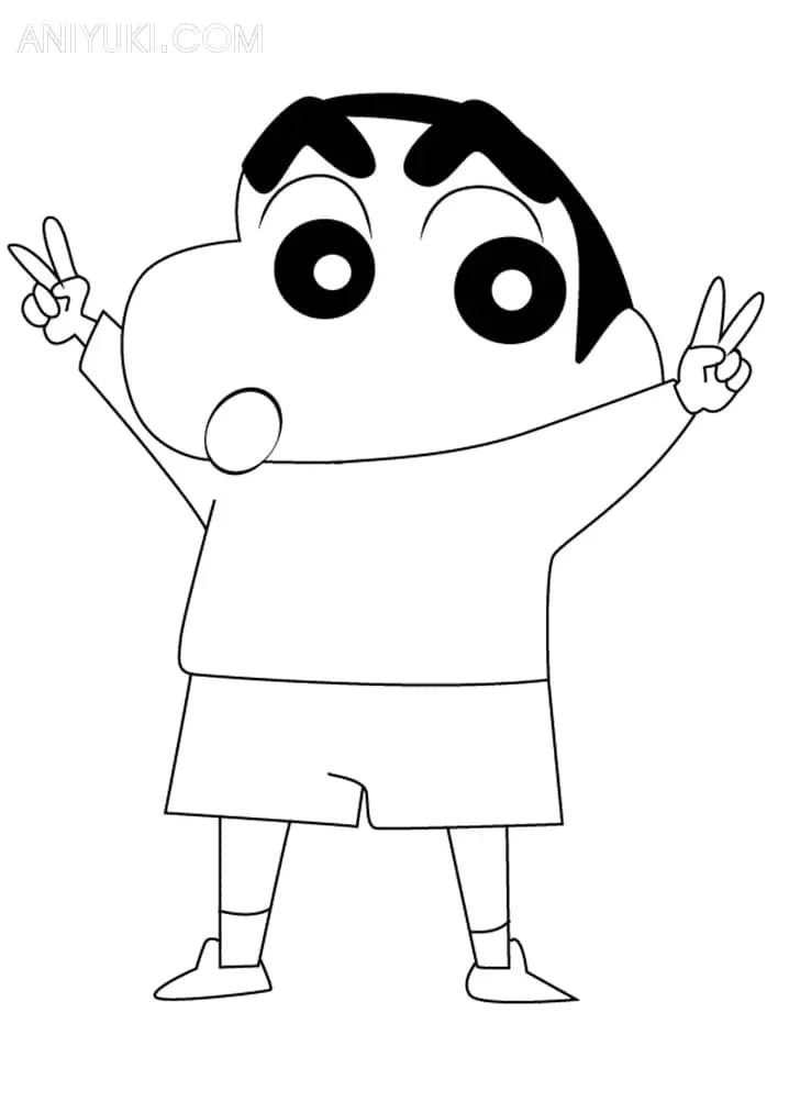 Desenhos de Shin chan Para Colorir 2