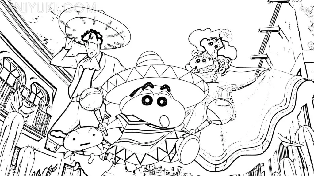 Desenhos de Shin chan Para Colorir 21