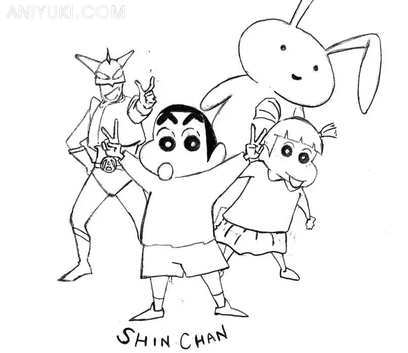 Desenhos de Shin chan Para Colorir 23