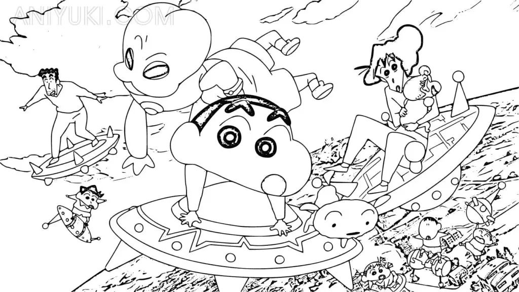 Desenhos de Shin chan Para Colorir 39